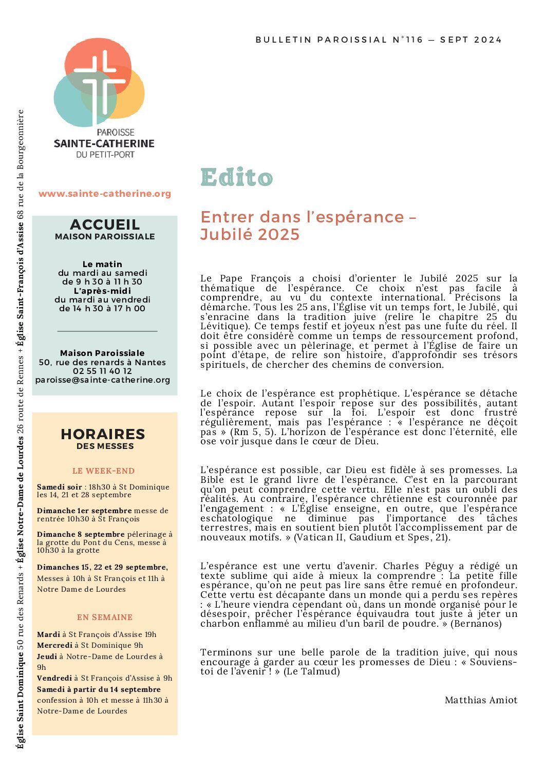 Bulletin de septembre 2024