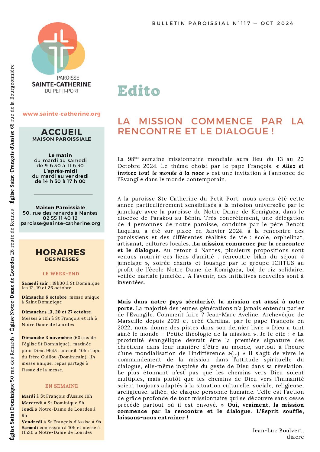 Bulletin d’Octobre 2024